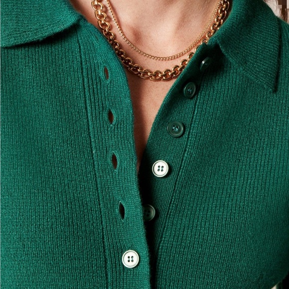 J. Crew Milano-stitch cinched-waist cardigan style cm715 sz L - Picture 3 of 6